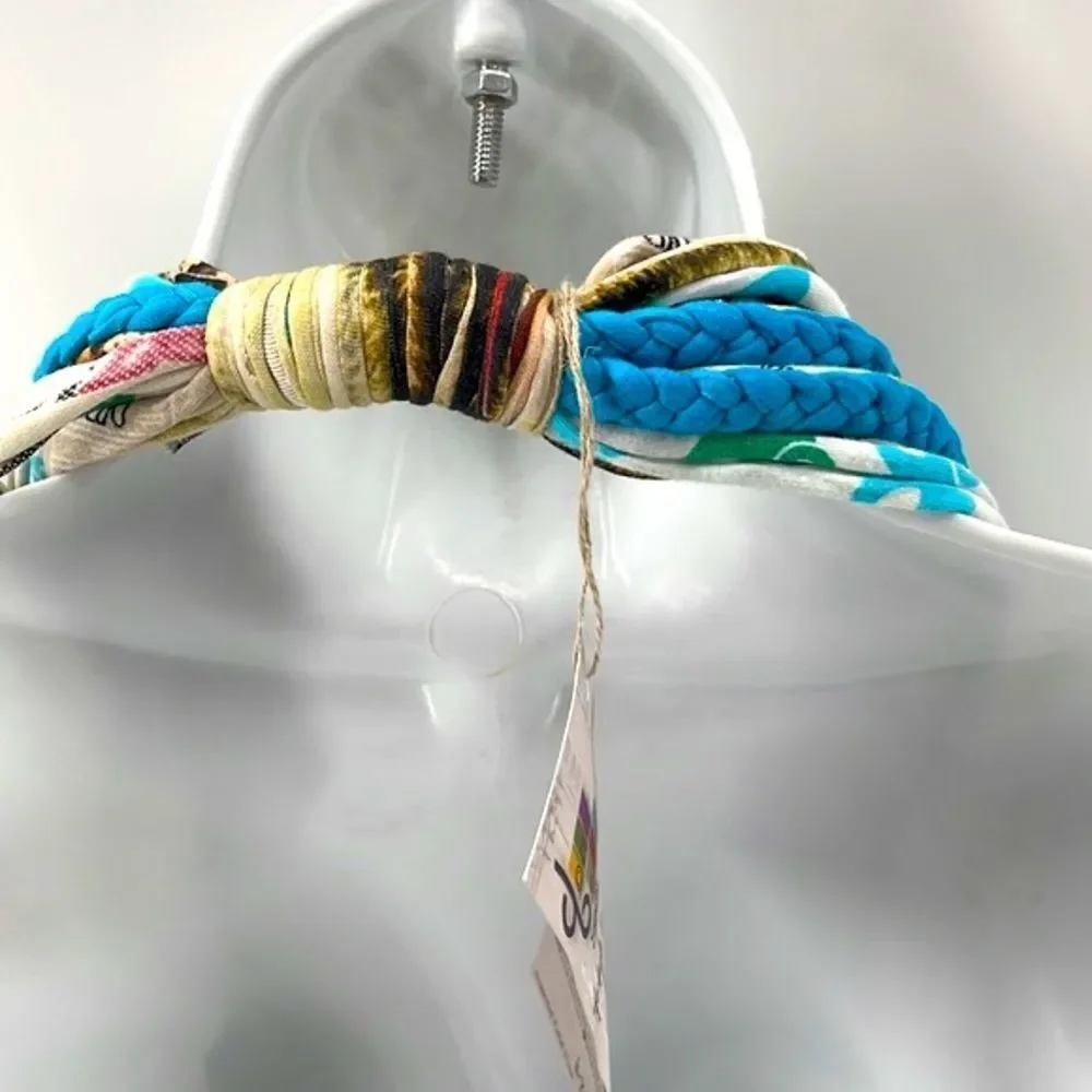 Dona Bela Shreds upcycled recycled clothing neckwear necklace scarf NEW NWT